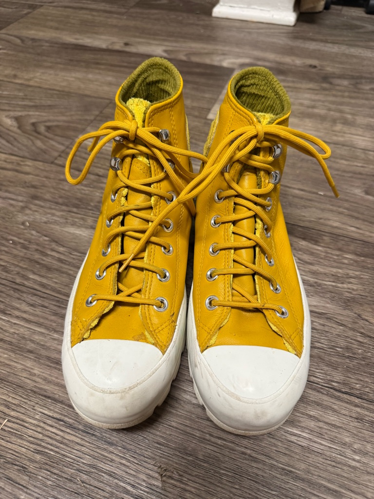 Converse Yellow High-Top Canvas Sneakers
